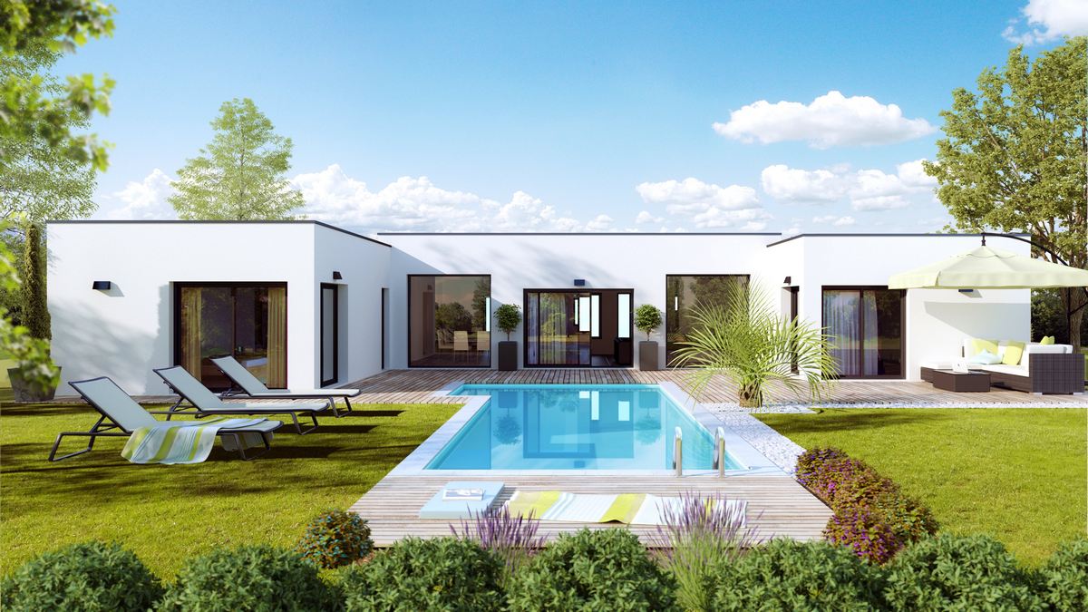 Esthetia Maison Contemporaine Plan En H